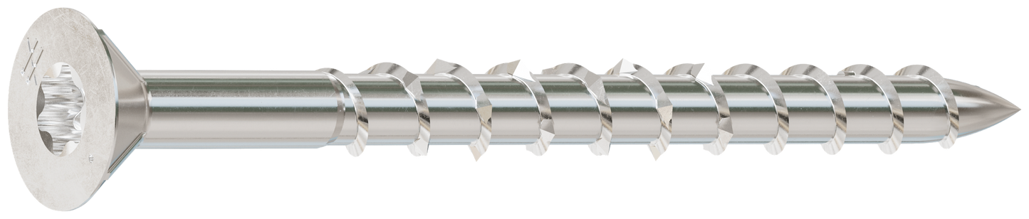 Simpson Strong-Tie T08200WPP Deck-Drive™ DWP WOOD SS Screw — #8 x 2 in. T-20, Flat Head, Type 316 (350-Qty)