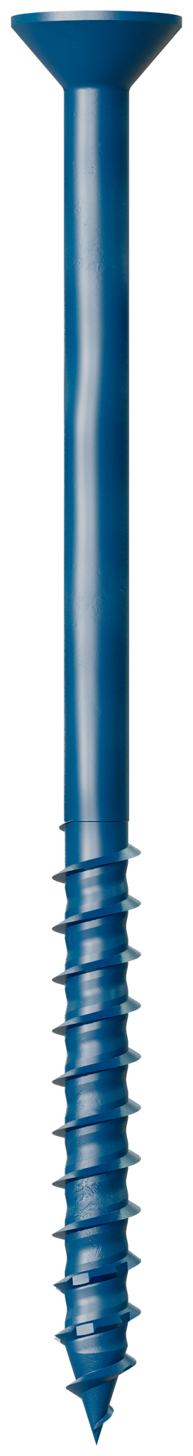 Simpson Strong-Tie TNT25400TFC25 Titen Turbo™ — 1/4 in. x 4 in. 6-Lobe Flat-Head Concrete and Masonry Screw, Blue (25-Qty) (Pack of 4)