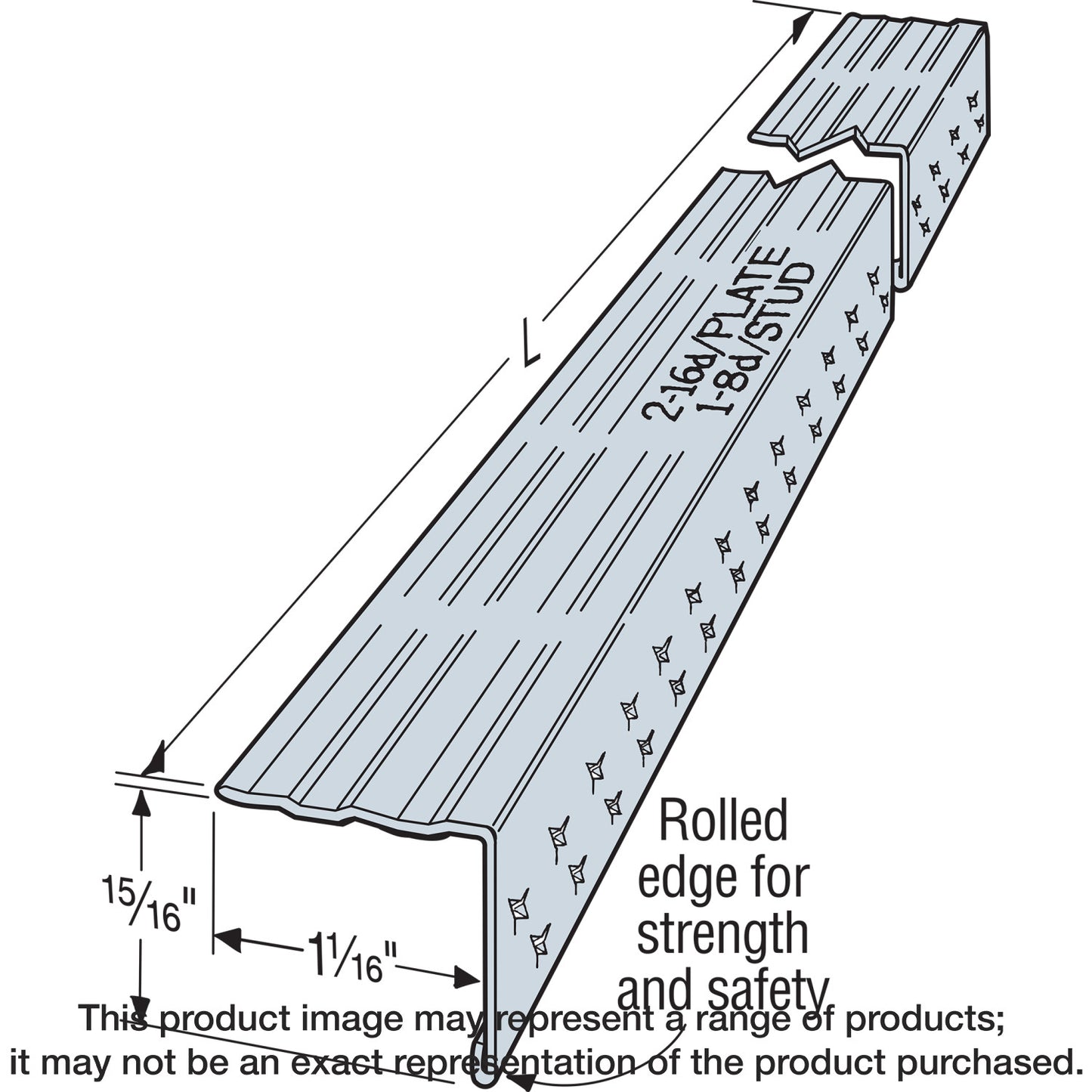 Simpson Strong-Tie RCWB10 RCWB 9-ft. 9-in. 20-Gauge Galvanized Steel Wall Bracing (25-Qty) (Pack of 20)