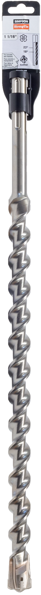 Simpson Strong-Tie MDMX10623Q 1-1/16 in. x 23 in. SDS-max® Shank Quad-Head Drill Bit