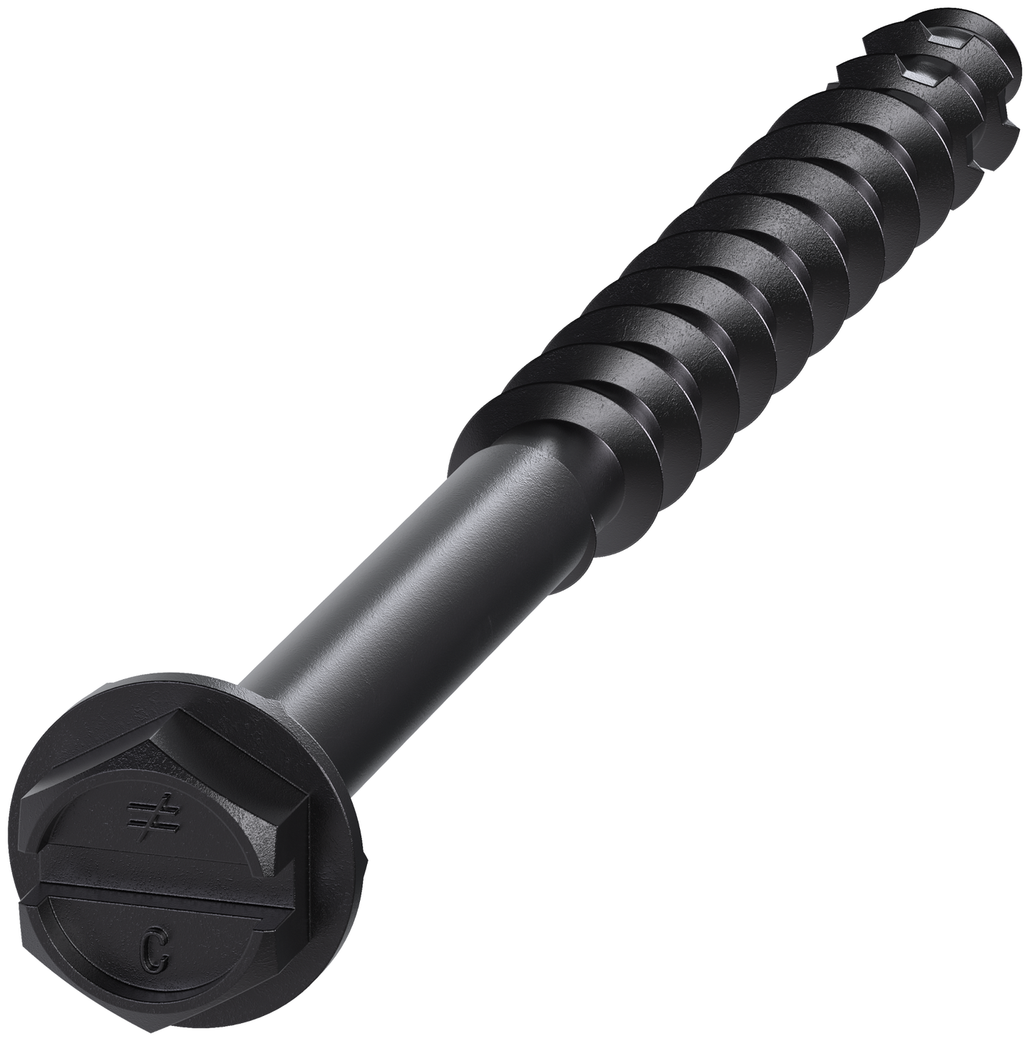 Simpson Strong-Tie TNTBL18234H Titen Turbo™ — 3/16 in. x 2-3/4 in. Hex-Head Concrete and Masonry Screw, Black (100-Qty)