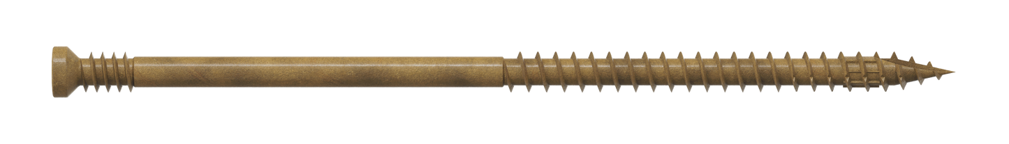 Simpson Strong-Tie FT09400R50 Finish Trim Screw — #9 x 4 in. T15, Trim-Head, Quik Guard®, Tan (50-Qty) (Pack of 5)