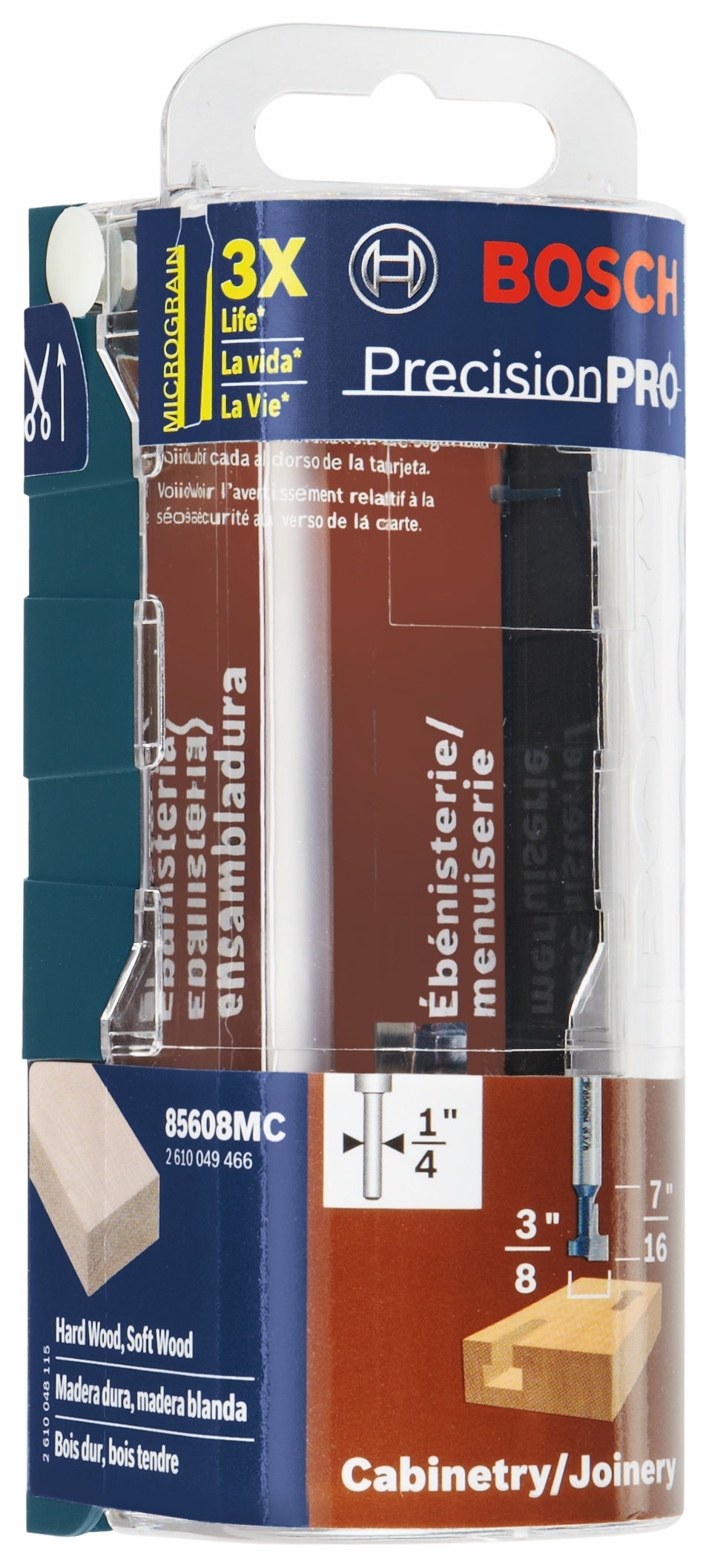 BOSCH 85608MC 3/8 In. Carbide-Tipped Keyhole Router Bit