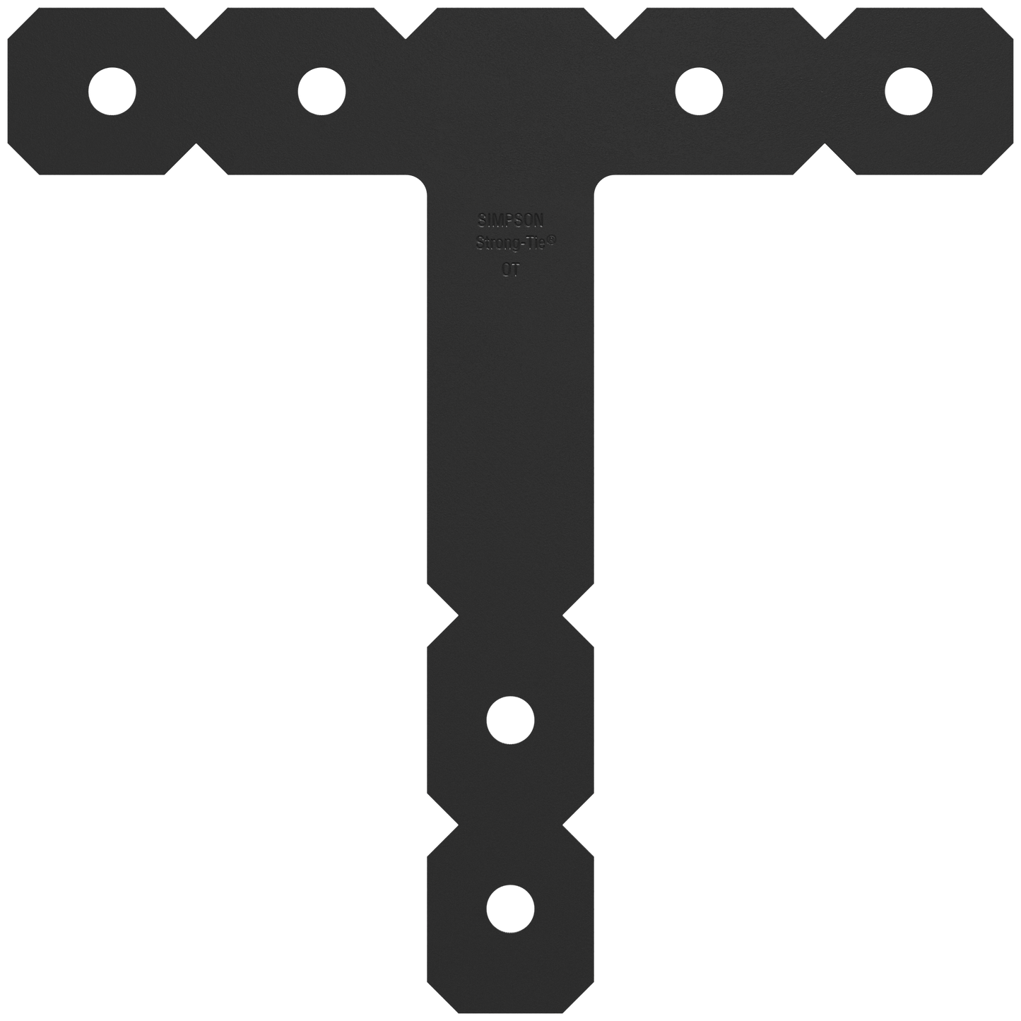 Simpson Strong-Tie OT OT 12 in. x 12 in. Black Powder-Coated Ornamental T Strap (Pack of 5)