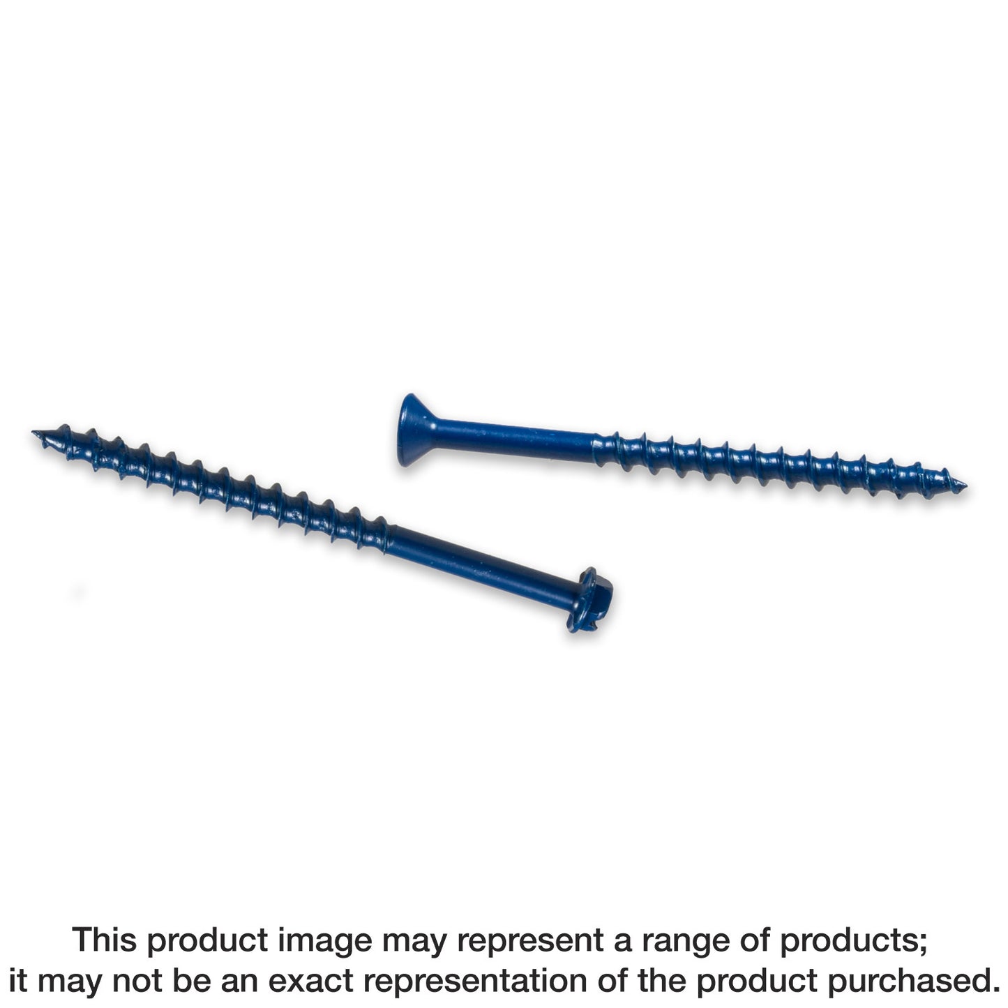Simpson Strong-Tie TNT25214TFC75 Titen Turbo™ — 1/4 in. x 2-1/4 in. 6-Lobe Flat-Head Concrete and Masonry Screw, Blue (75-Qty) (Pack of 4)