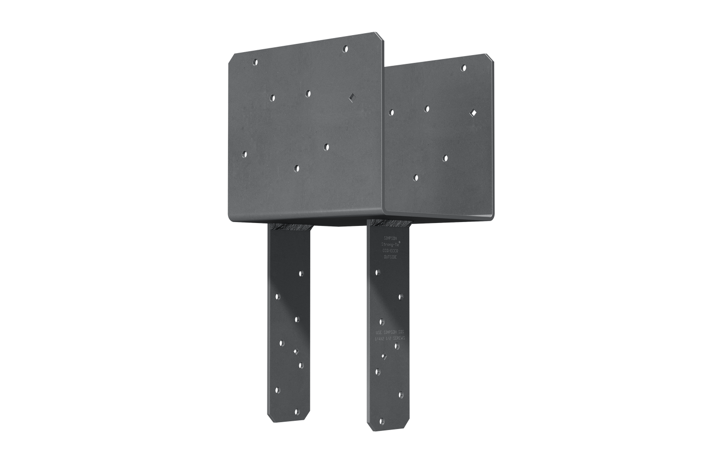 Simpson Strong-Tie ECCQ76SDS2.5 ECCQ™ End Column Cap for 6-3/4 in. Beam, 6x Post, with Strong-Drive® SDS Screws (Pack of 90)
