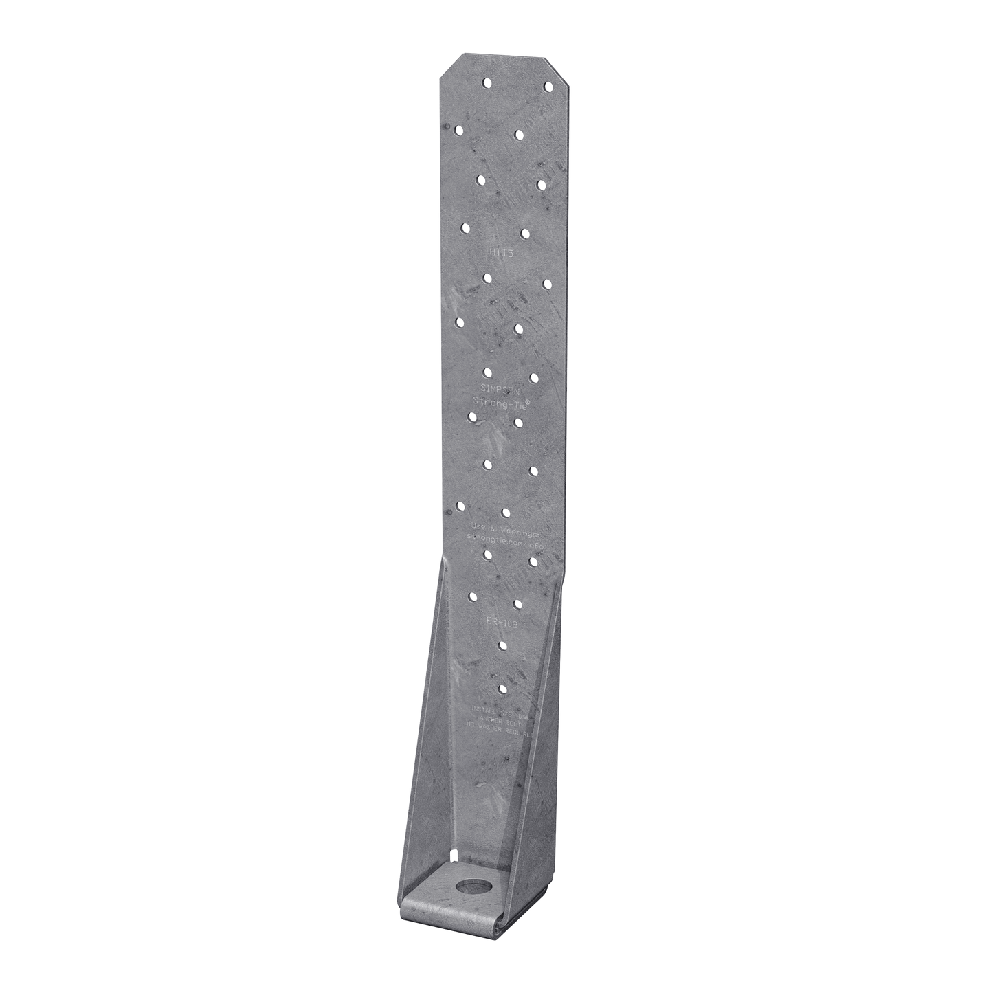 Simpson Strong-Tie HTT5HDG HTT 16-in. Hot-Dip Galvanized Heavy Tension Tie for 5/8-in. Anchor (Pack of 10)
