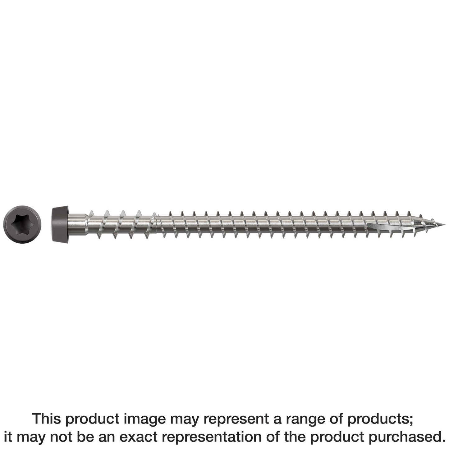 Simpson Strong-Tie DCU234S316GR04 Deck-Drive™ DCU COMPOSITE Screw (Collated) — #10 x 2-3/4 in. Type 316, Gray 04 (1000-Qty) (Pack of 100)