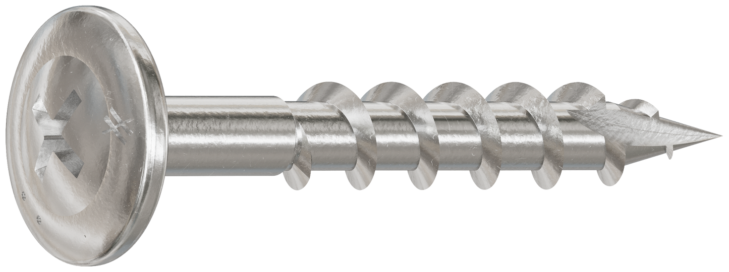Simpson Strong-Tie S08C125KQC Wire-Lath Modified Truss-Head Screw — #8 x 1-1/4 in., #2 Phillips Head, Type 305 (100-Qty)
