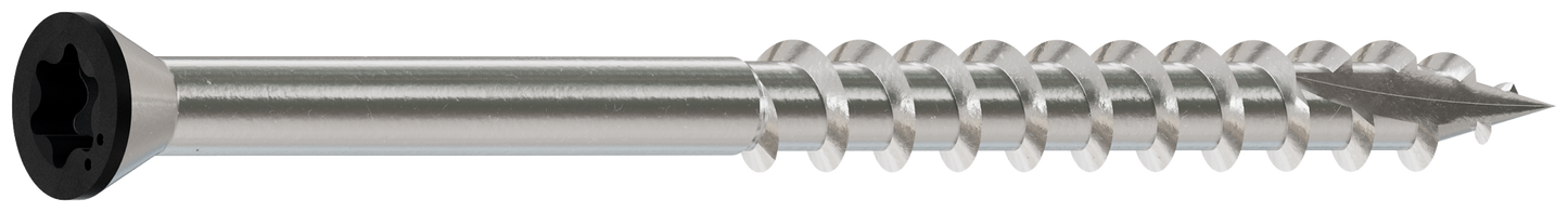 Simpson Strong-Tie S07225FTPBK Trim-Head Screw, 6-Lobe Drive — #7 x 2-1/4 in. T-15 Type 305, Black (350-Qty) (Pack of 6)