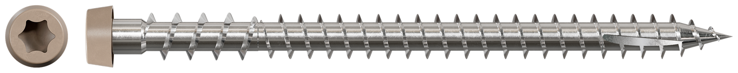 Simpson Strong-Tie DCU234S316GR01 Deck-Drive™ DCU COMPOSITE Screw (Collated) — #10 x 2-3/4 in. Type 316, Gray 01 (1000-Qty) (Pack of 100)