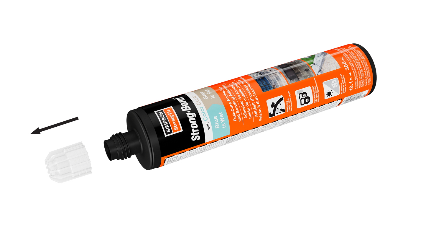 Simpson Strong-Tie STRGBND10 Strong-Bond™ 10.1 oz. Fast Cure Anchoring and Bonding Adhesive Cartridge w/ Nozzle (Pack of 6)