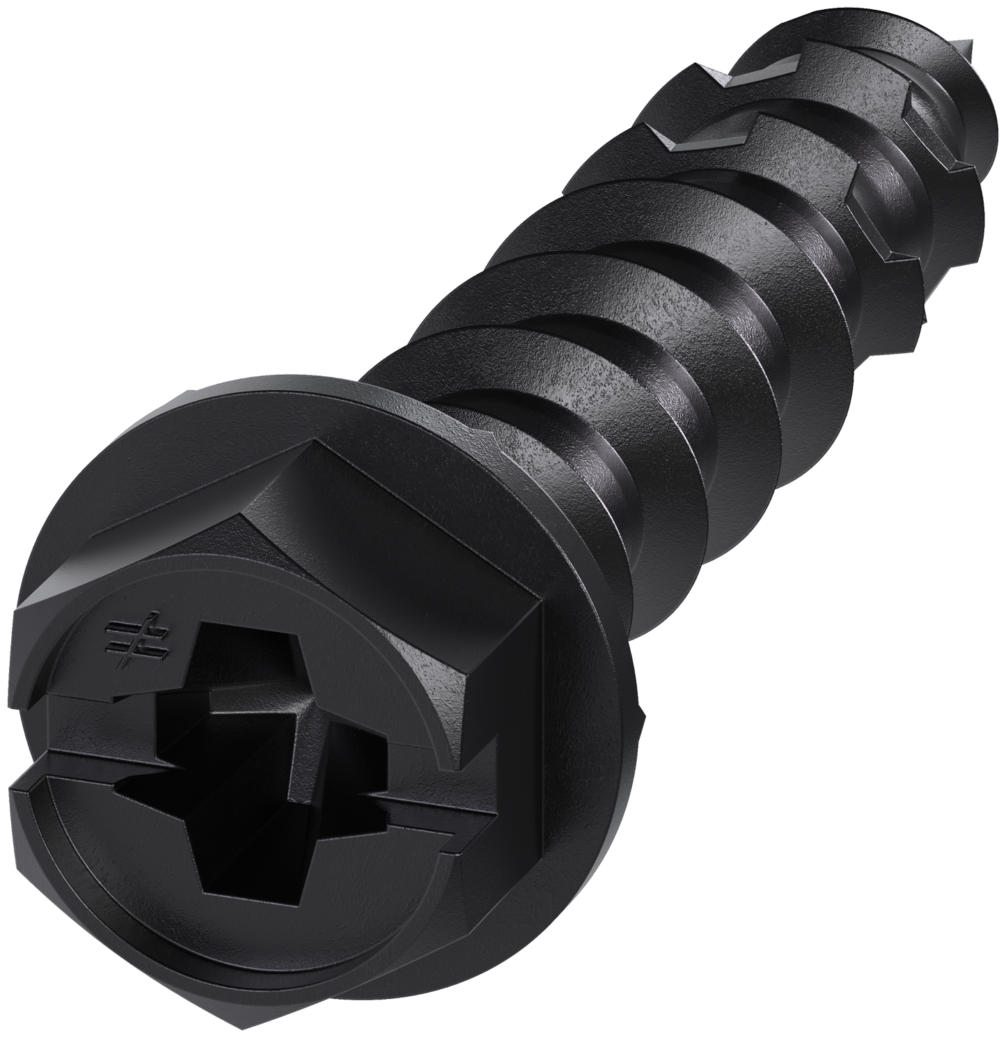 Simpson Strong-Tie TNTBL25114H Titen Turbo™ — 1/4 in. x 1-1/4 in. Hex-Head Concrete and Masonry Screw, Black (100-Qty) (Pack of 16)