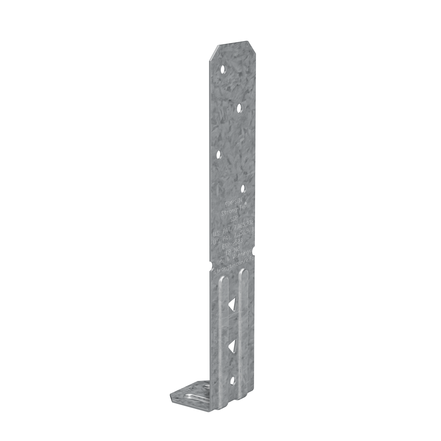 Simpson Strong-Tie SSPZ SSP 18-Gauge ZMAX® Galvanized Single Stud Plate (Pack of 100)