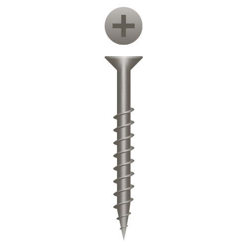 948L - Strong-Point Phillips Flat Head Particle Board Screws, Plain and Lubed, 9 x 3, Box of 2,000