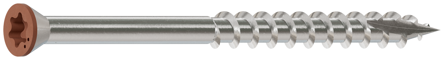 Simpson Strong-Tie S07225FTBTN03 Trim-Head Screw, 6-Lobe Drive — #7 x 2-1/4 in. T-15 Type 305, Tan 03 (1750-Qty) (Pack of 150)