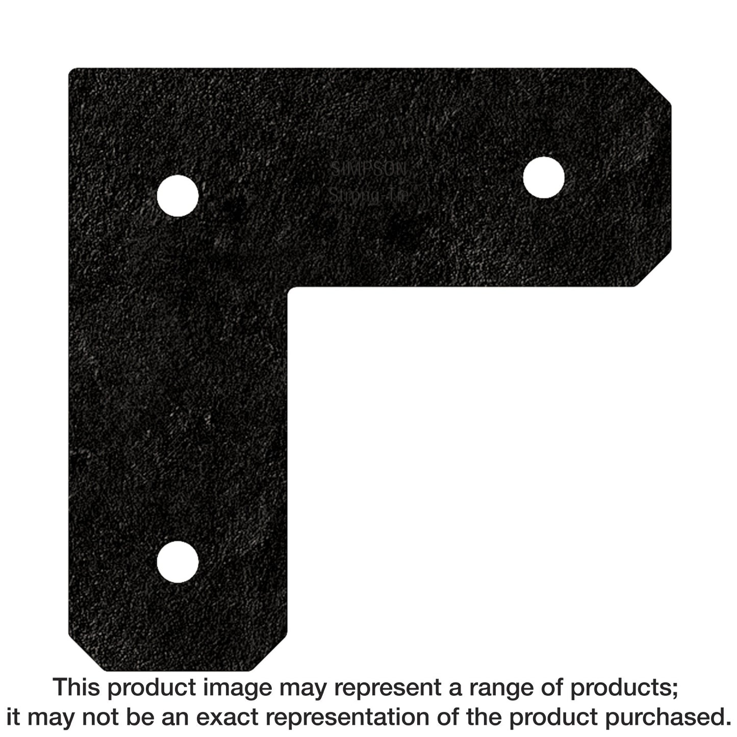 Simpson Strong-Tie APVL4 Outdoor Accents® Avant Collection™ ZMAX®, Black Powder-Coated L Strap for 4x4