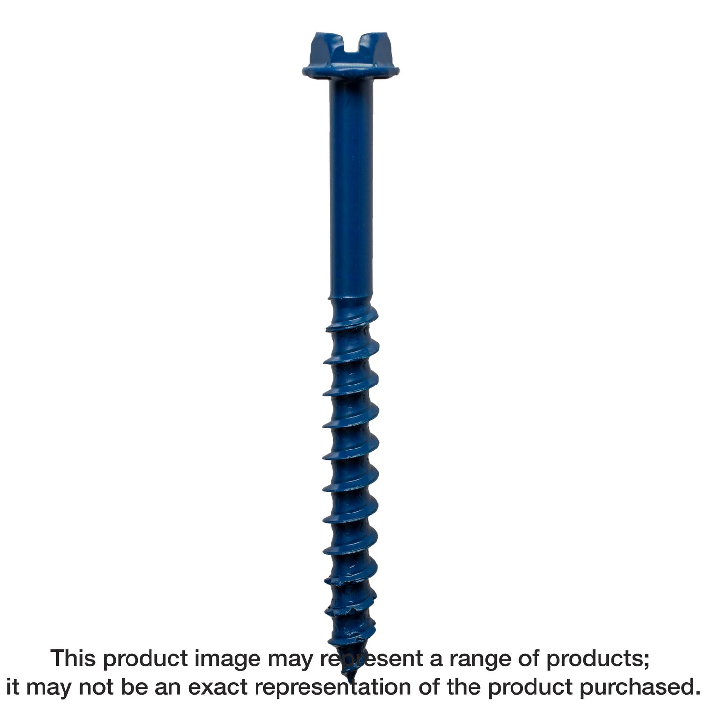 Simpson Strong-Tie TNT25234H Titen Turbo™ — 1/4 in. x 2-3/4 in. Hex-Head Concrete and Masonry Screw, Blue (100-Qty) (Pack of 420)