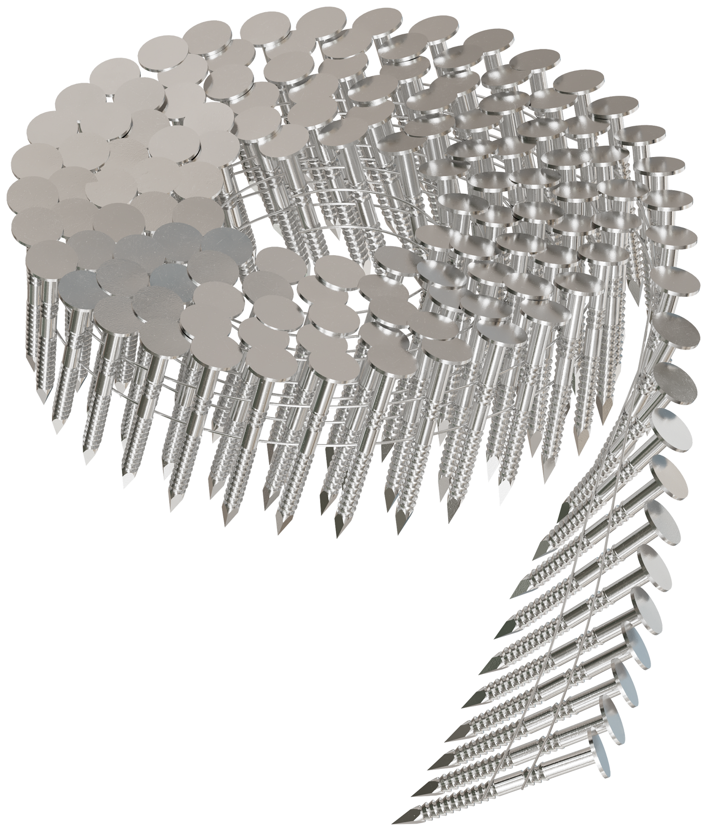 Simpson Strong-Tie T11A150RNJ 15° Wire Coil, Full Round Head, Ring-Shank Roofing Nail — 1-1/2 in. Type 316 (3600-Qty)