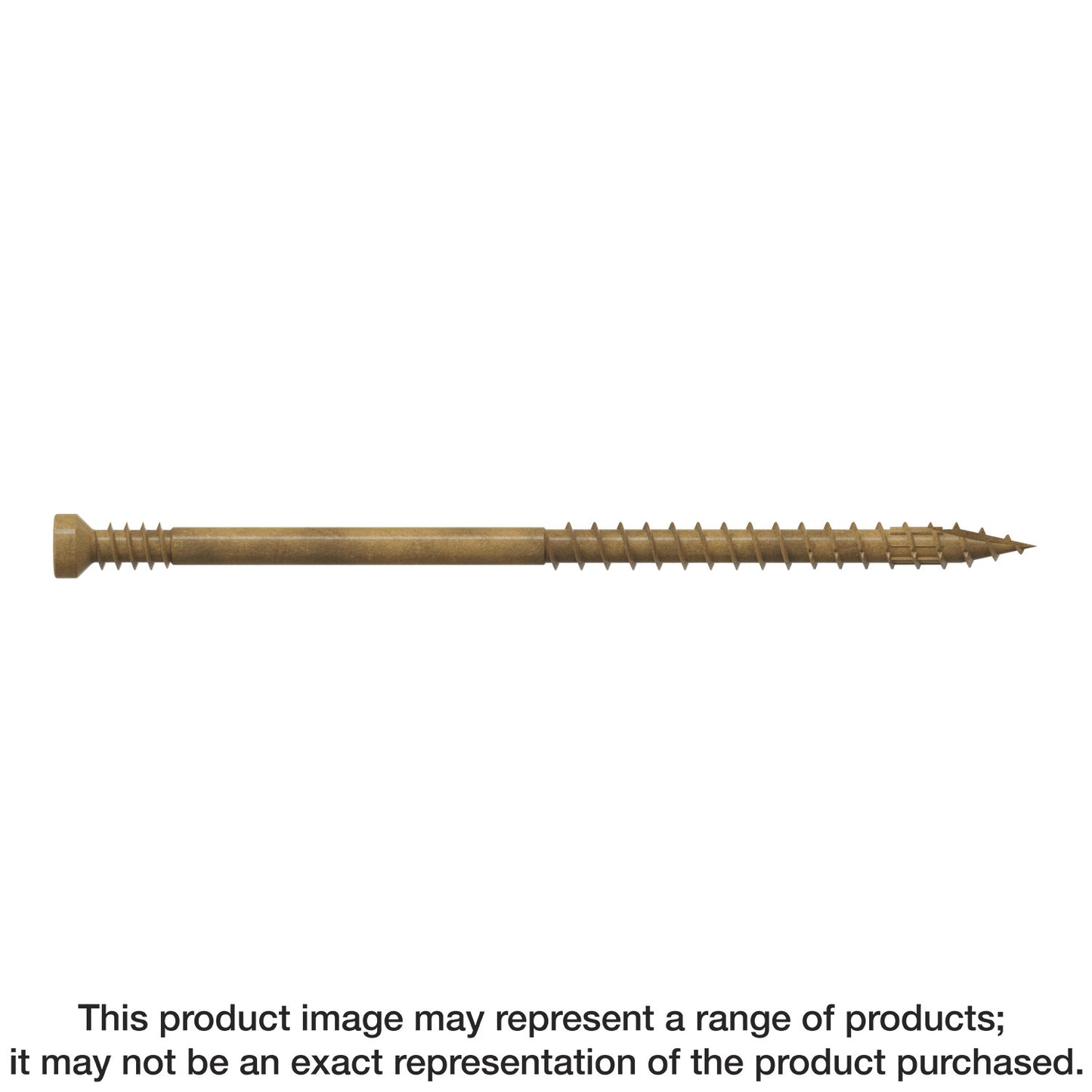 Simpson Strong-Tie FT07300R100 Finish Trim Screw — #7 x 3 in. T10, Trim-Head, Quik Guard®, Tan (100-Qty) (Pack of 5)