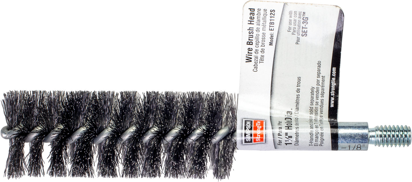Simpson Strong-Tie ETB112S ETBS 1-1/8-in. Wire Hole-Cleaning Brush Head
