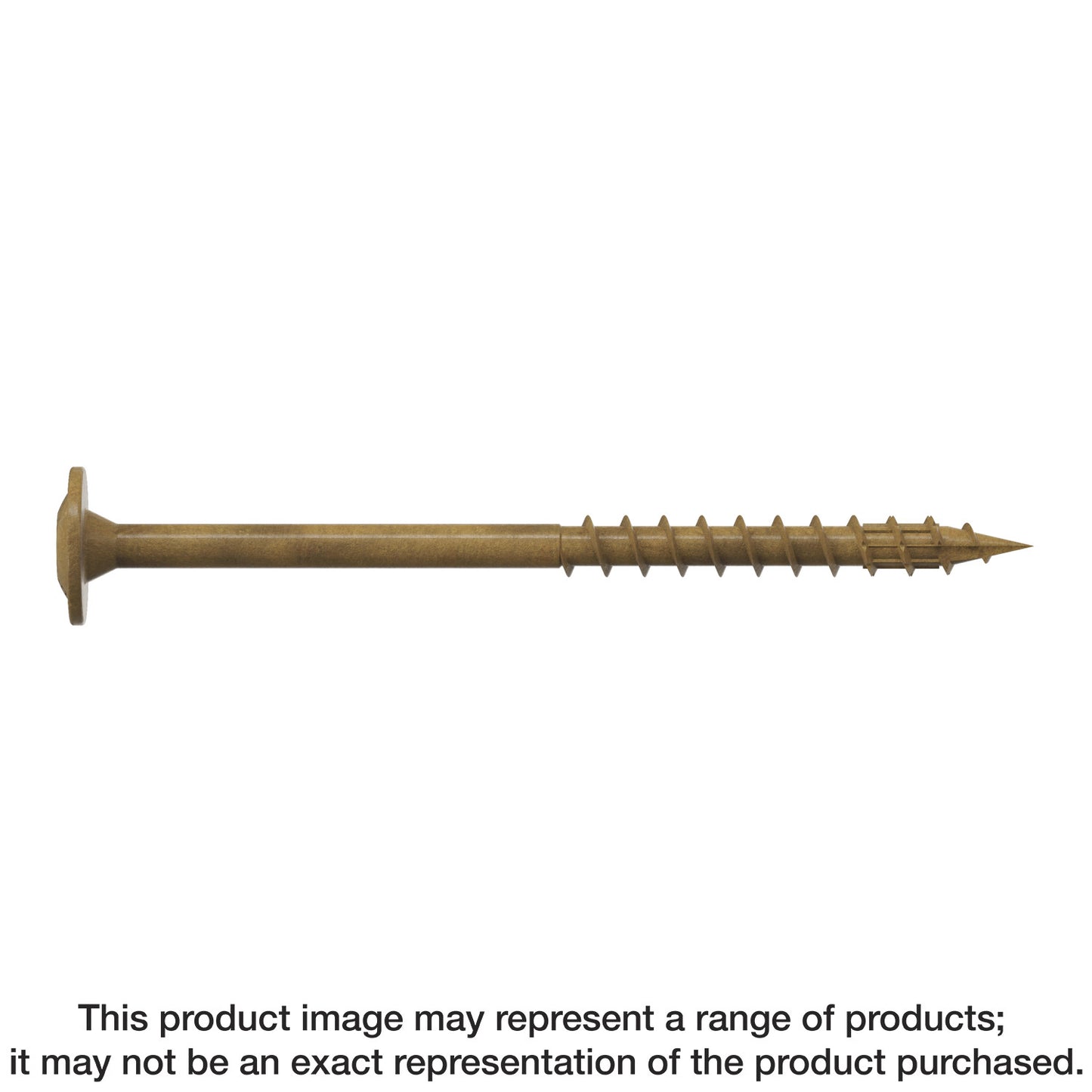 Simpson Strong-Tie CBT08212R60 Wafer-Head Construction Screw — #8 x 2-1/2 in. T20, Quik Guard®, Tan (60-Qty)