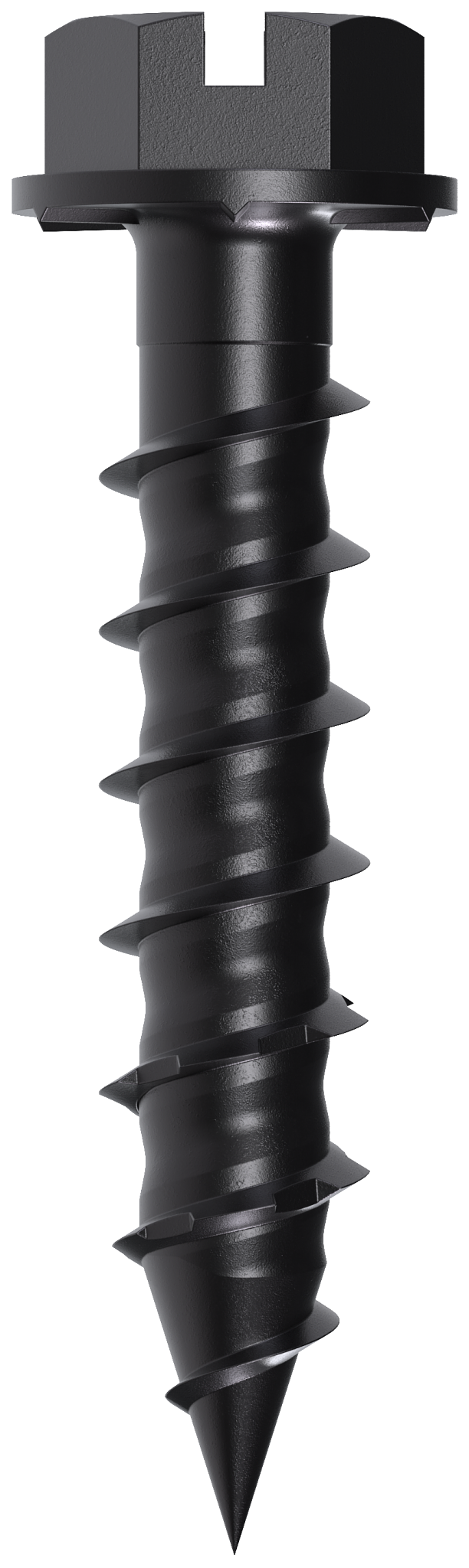 Simpson Strong-Tie TNTBL25114H Titen Turbo™ — 1/4 in. x 1-1/4 in. Hex-Head Concrete and Masonry Screw, Black (100-Qty) (Pack of 16)