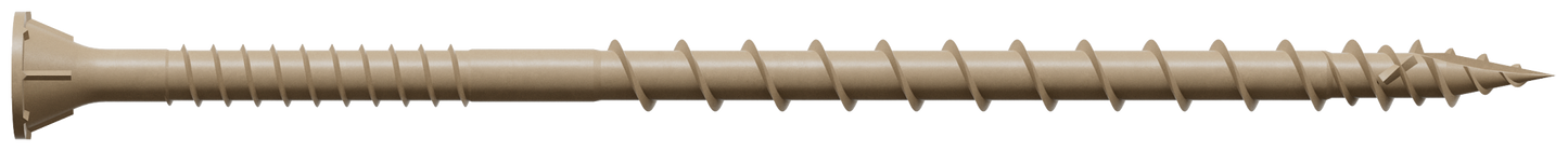 Simpson Strong-Tie DSVT4MB Deck-Drive™ DSV WOOD Screw — #10 x 4 in. T-25, Flat Head, Quik Guard®, Tan (1000-Qty) (Pack of 64)