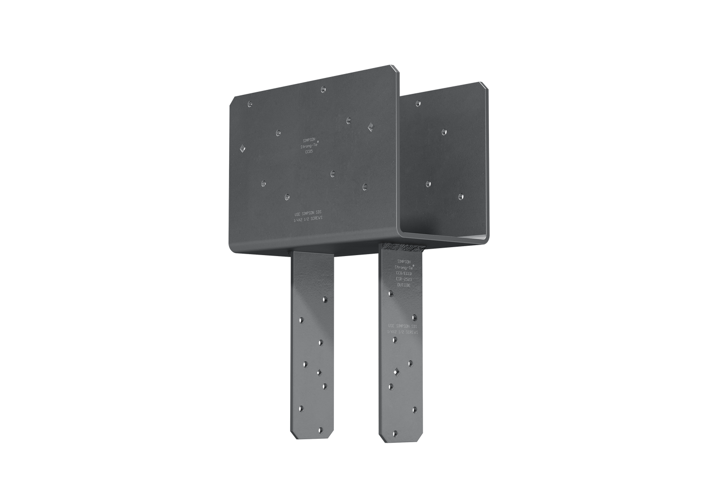Simpson Strong-Tie CCQ5-4SDS2.5 CCQ™ Column Cap for 5-1/8 in. Beam, 4x Post with Strong-Drive® SDS Screws (Pack of 60)