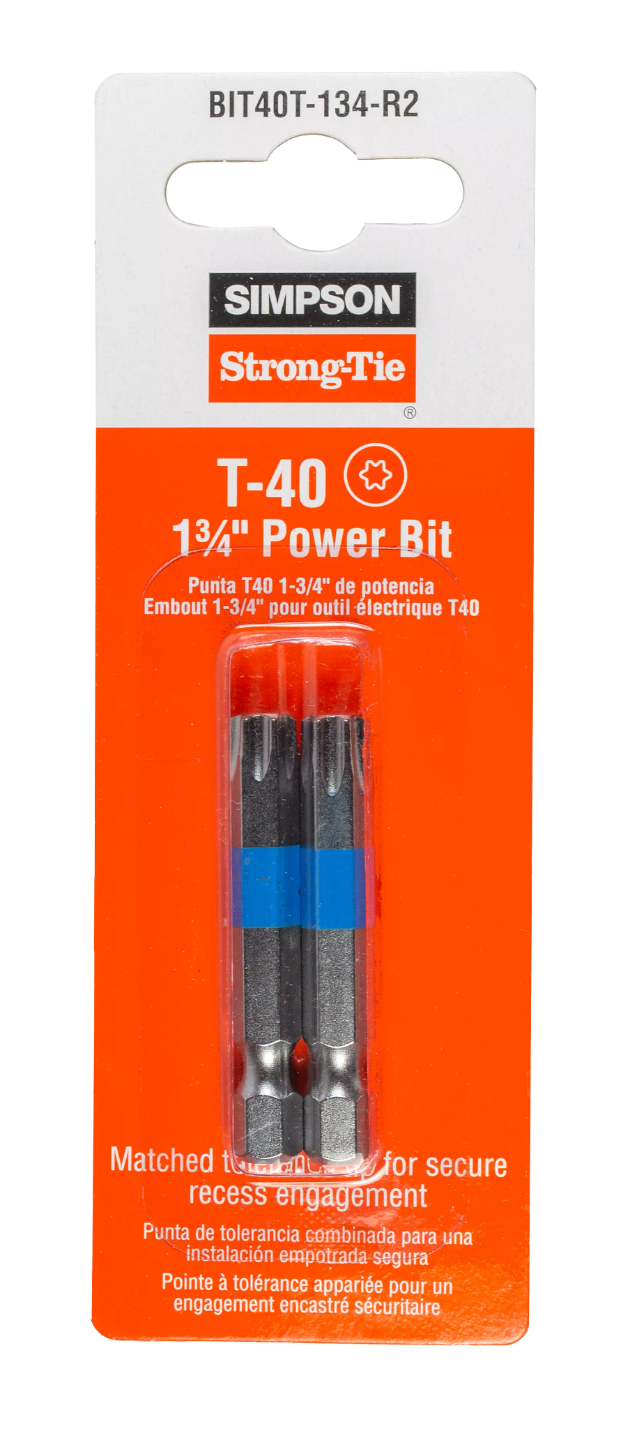 Simpson Strong-Tie BIT40T-134-R2 T40 6-Lobe Drive 1-3/4 in. Power Bit (2-Qty) (Pack of 200)