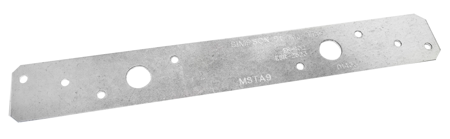 Simpson Strong-Tie MSTA9 MSTA 9-in. 18-Gauge Galvanized Medium Strap Tie