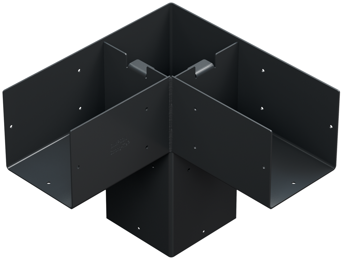 Simpson Strong-Tie SAGE-C66-KT2 Outdoor Accents® Sage System™ Black Powder-Coated Corner Connector for 6x6 with Screws (2-Qty) (Pack of 27)