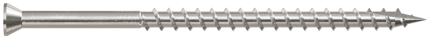 Simpson Strong-Tie T07300FB1 Trim-Head Screw, Square Drive — #7 x 3 in. #1 SQ, Type 316 (1 lb.) (Pack of 10)