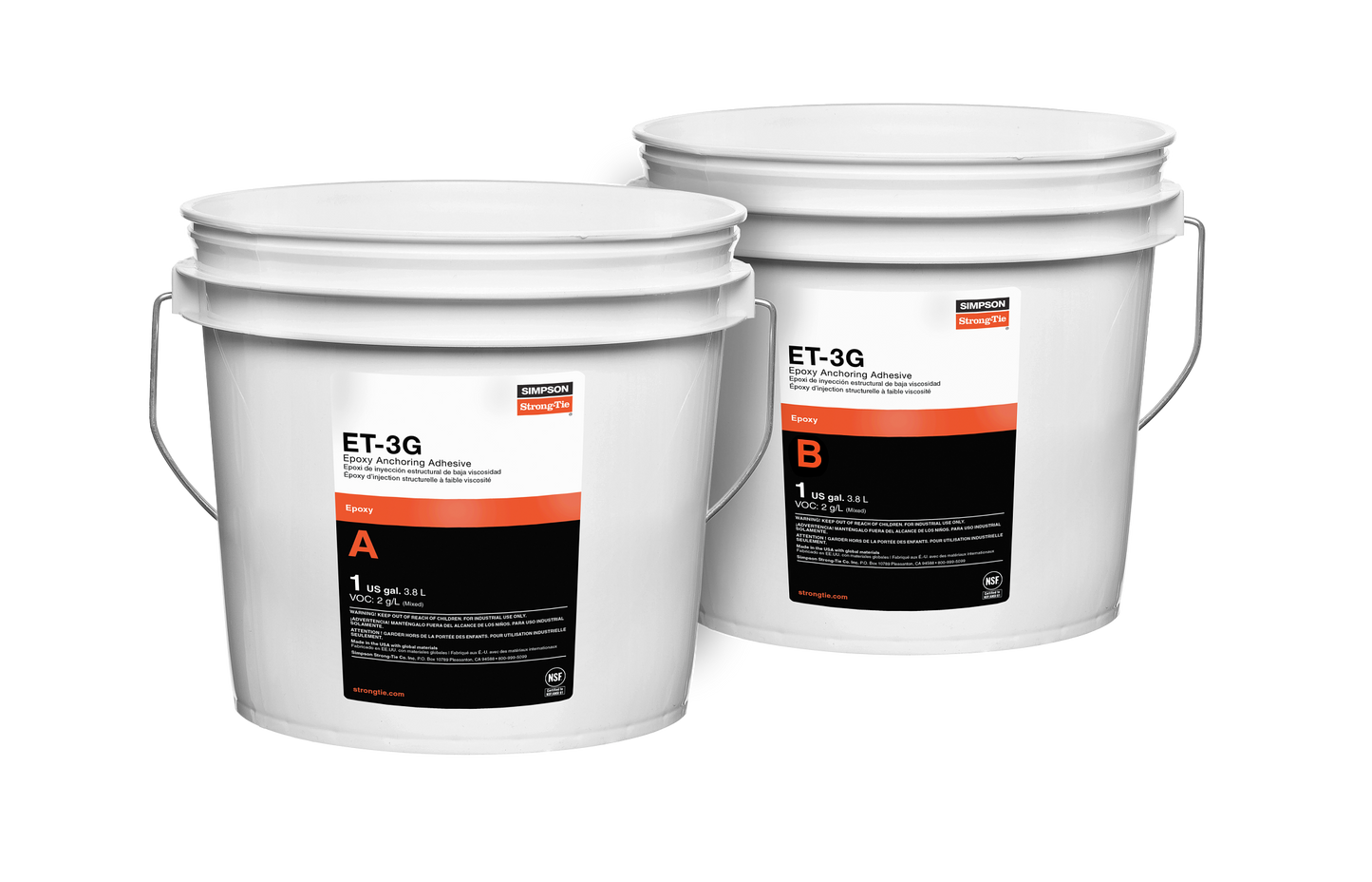 Simpson Strong-Tie ET3G2KT ET-3G™ 2 gal. Epoxy Adhesive Kit