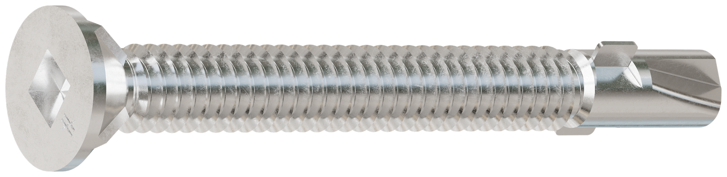 Simpson Strong-Tie F12C250FDB Self-Drilling Flat-Head Screw with Wings — #12 x 2-1/2 in. #3 Square Type 410 (1800-Qty) (Pack of 64)