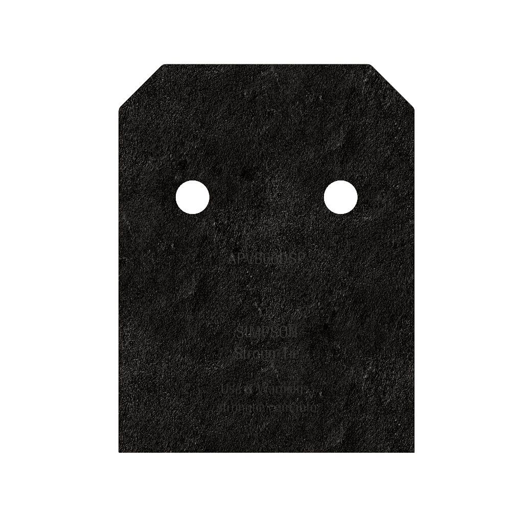 Simpson Strong-Tie APVB66DSP Outdoor Accents® Avant Collection™ ZMAX®, Black Post Base Side Plate for 6x (Qty-2)