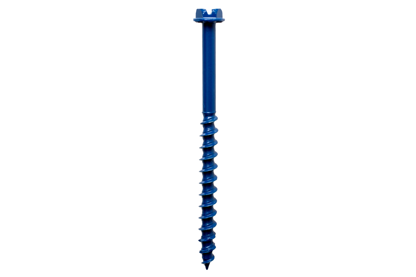 Simpson Strong-Tie TNT18214H Titen Turbo™ — 3/16 in. x 2-1/4 in. Hex-Head Concrete and Masonry Screw, Blue (100-Qty) (Pack of 840)