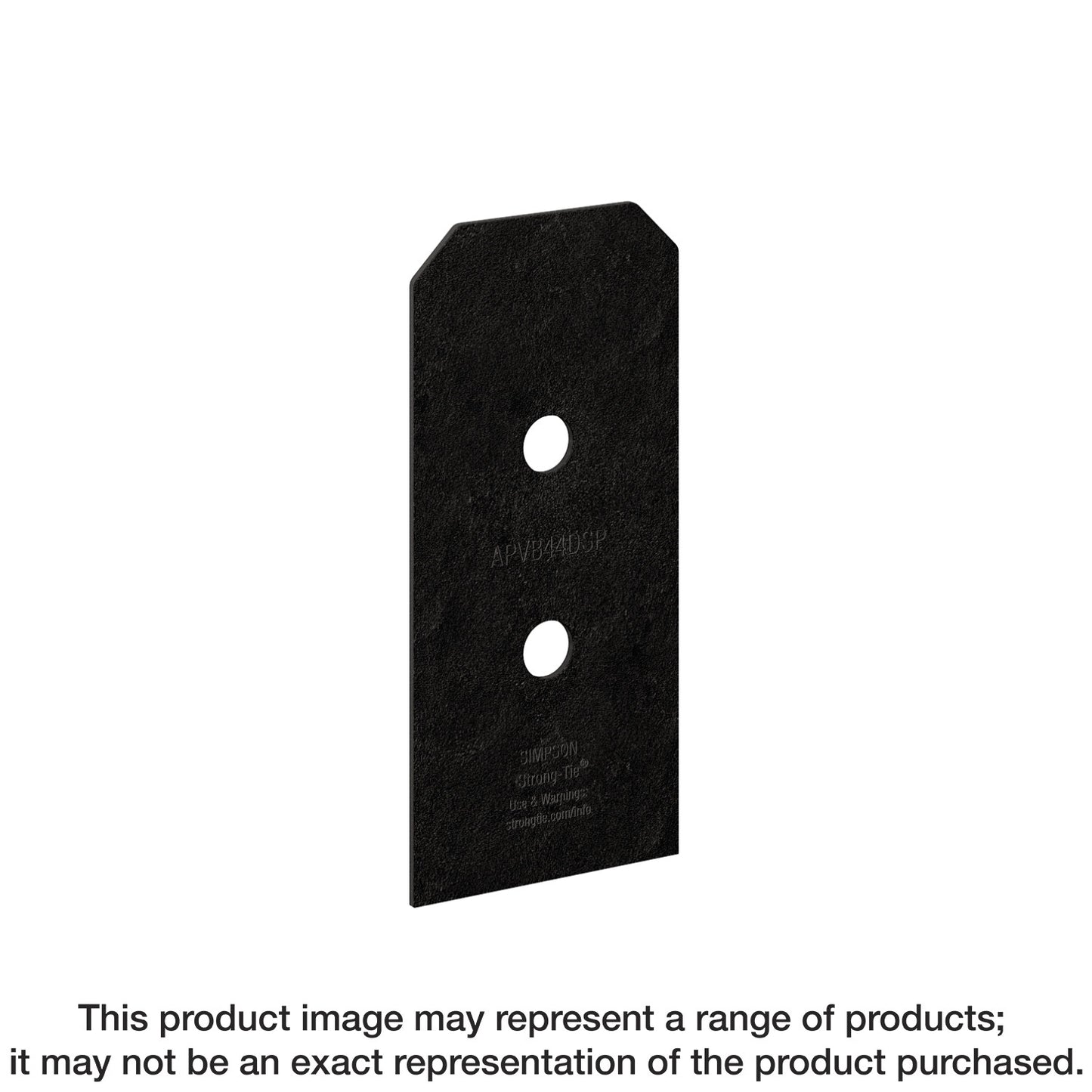 Simpson Strong-Tie APVB44DSP Outdoor Accents® Avant Collection™ ZMAX®, Black Post Base Side Plate for 4x (Qty-2)