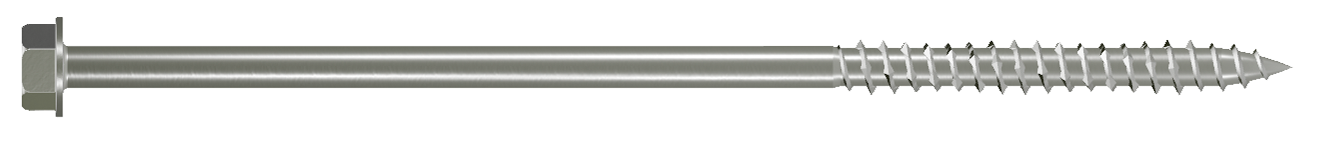 Simpson Strong-Tie SDWH27800SS-RP1 Strong-Drive® SDWH™ TIMBER-HEX SS Screw — 0.275 in. x 8 in. 1/2 Hex, Type 316 (Pack of 2475)