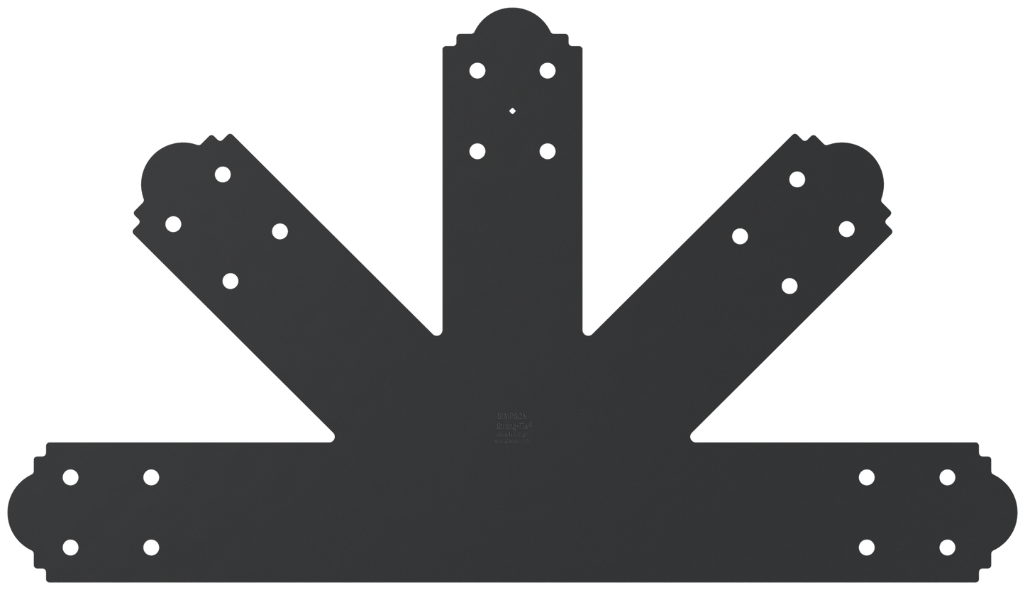 Simpson Strong-Tie APGP1212 Outdoor Accents® Mission Collection® 12:12 Pitch ZMAX®, Black Powder-Coated Gable Plate (Pack of 40)