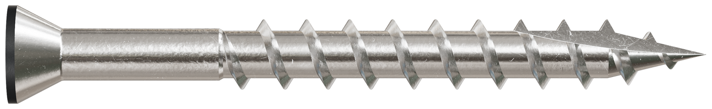 Simpson Strong-Tie T07162FT20BK Trim-Head Screw, 6-Lobe Drive — #7 x 1-5/8 in. T-15 Type 316, Black (20-Qty)