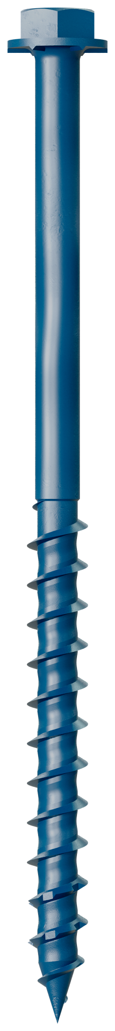 Simpson Strong-Tie TNT18314H Titen Turbo™ — 3/16 in. x 3-1/4 in. Hex-Head Concrete and Masonry Screw, Blue (100-Qty)