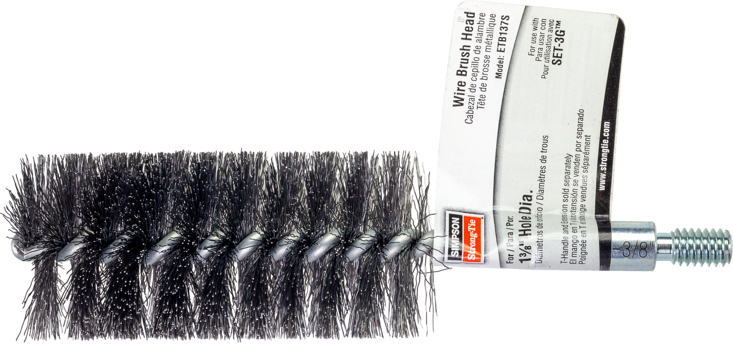 Simpson Strong-Tie ETB137S ETBS 1-3/8-in. Wire Hole-Cleaning Brush Head