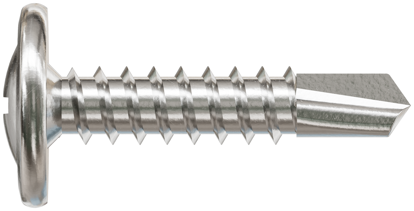 Simpson Strong-Tie F08T075KDB Self-Drilling Wire-Lath Modified Truss-Head Screw — #8 x 3/4 in. Type 410 (6000-Qty)