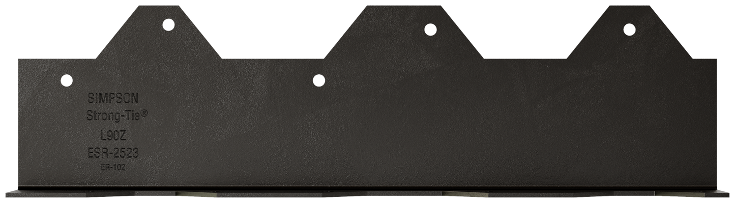Simpson Strong-Tie L90PC Outdoor Accents® 9 in. 16-Gauge ZMAX®, Black Powder-Coated Reinforcing L Angle (Pack of 24)