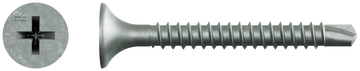 Simpson Strong-Tie DWFSDQ114PS DWFSD Drywall-to-CFS Screw (Collated) — #6 x 1-1/4 in. #2 Phillips, Quik Guard® (2500-Qty) (Pack of 100)