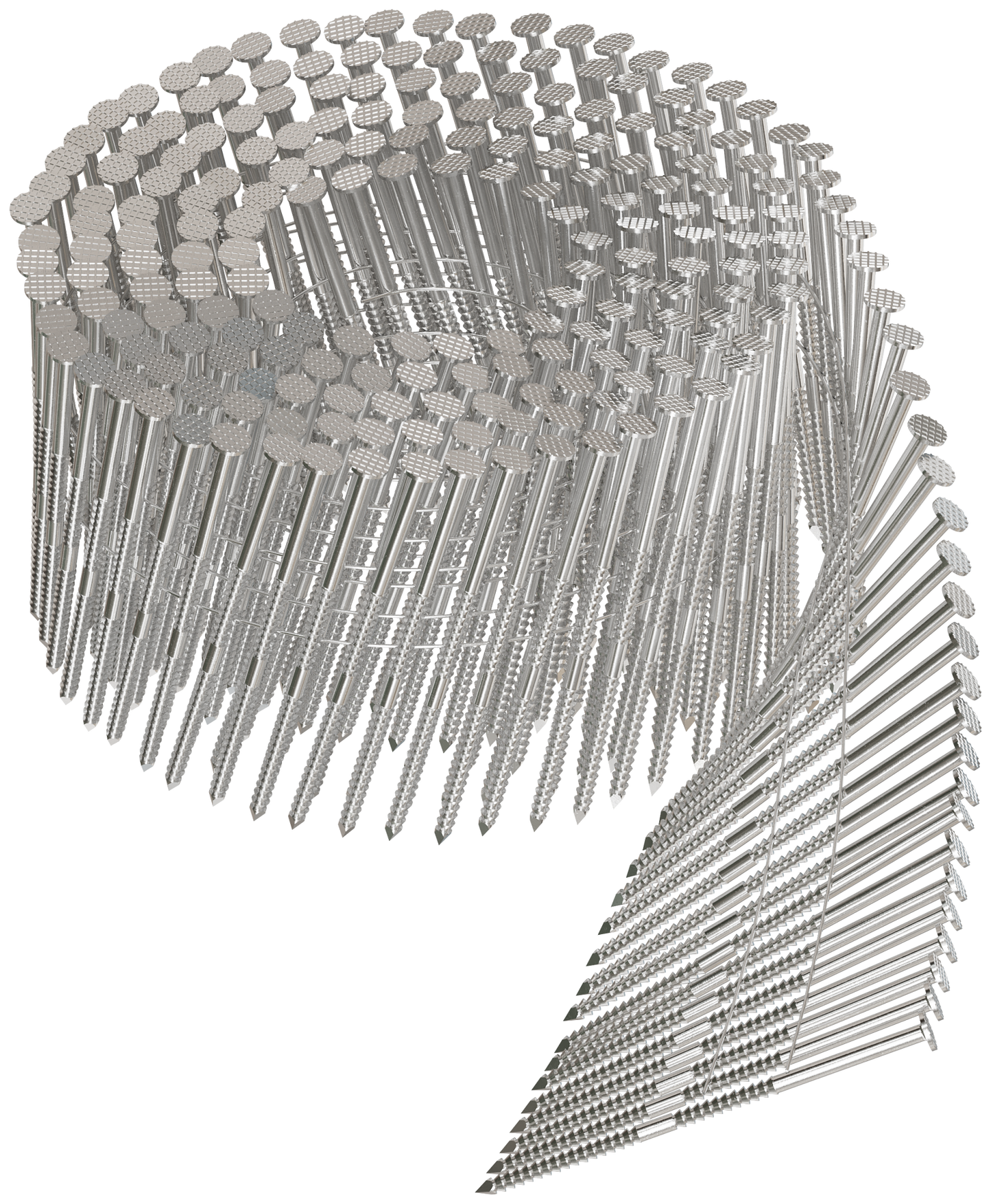 Simpson Strong-Tie T13A250SNJ 15° Wire Coil, Full Round Head, Ring-Shank Siding Nail — 2-1/2 in. Type 316 (1800-Qty) (Pack of 80)