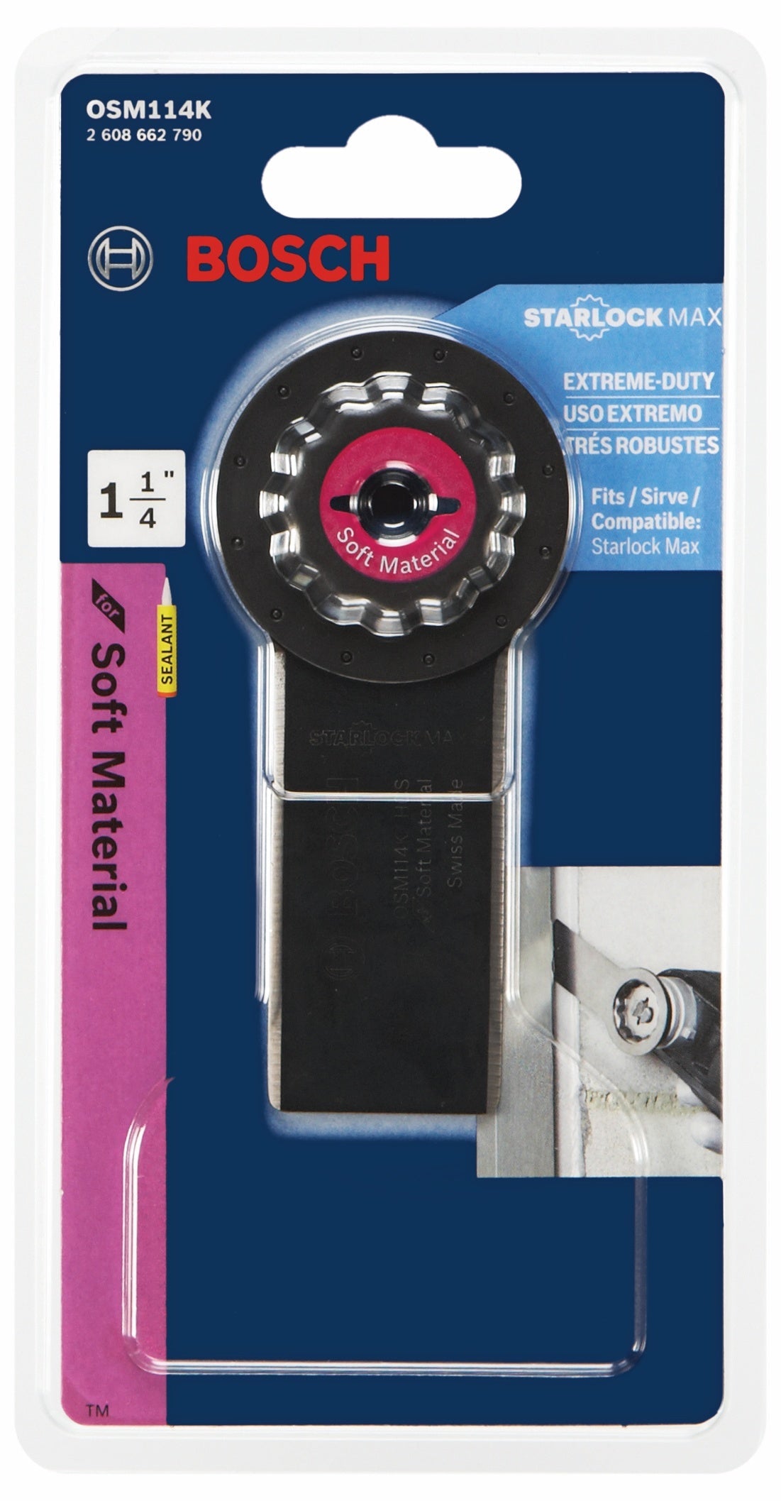 BOSCH OSM114K 1-1/4 In. StarlockMax® Oscillating Multi Tool Sealant Knife