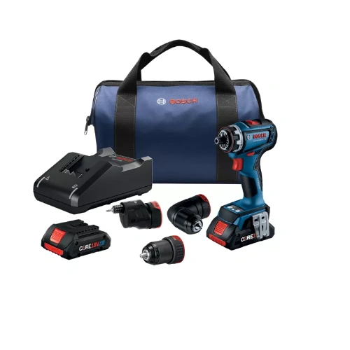 BOSCH GSR18V-800FCB24 18V Drill/Driver with 5-In-1 Flexiclick® System and (2) CORE18V® 4 Ah Advanced Power Battery