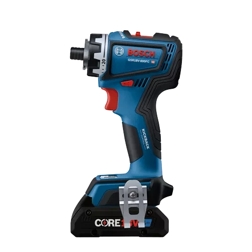 BOSCH GSR18V-800FCB24 18V Drill/Driver with 5-In-1 Flexiclick® System and (2) CORE18V® 4 Ah Advanced Power Battery